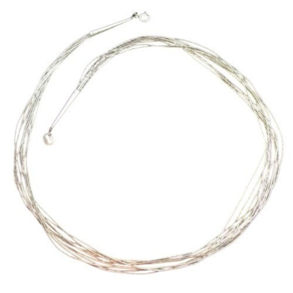 Carolyn Pollack Southwest Liquid Silver 10 Strand Sterling Necklace Cr*QT 925